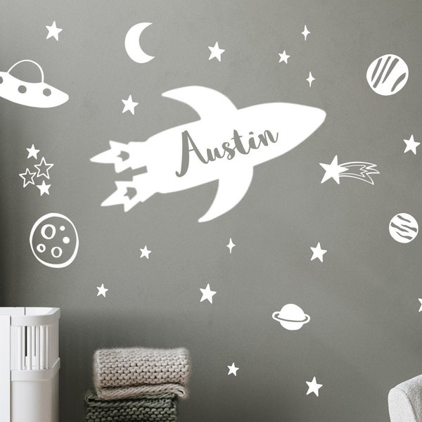 Rocket Wall Decal Etsy UK