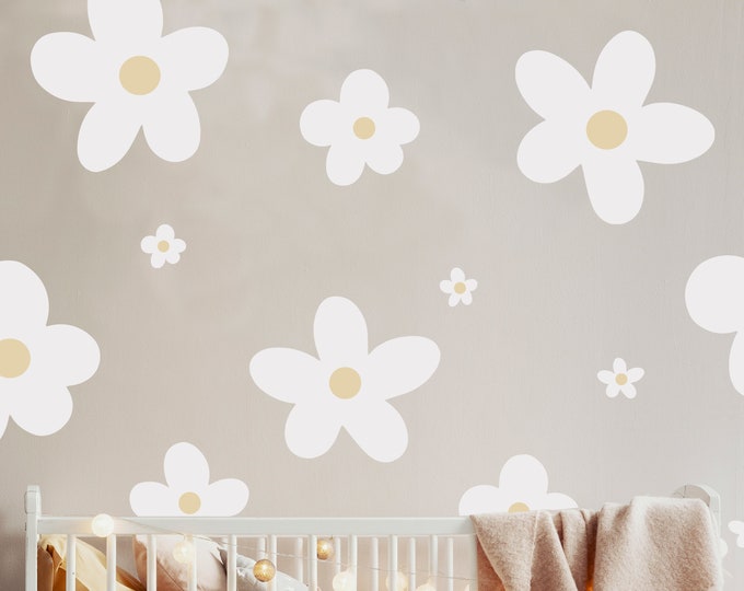 Large Daisy Wall Decals Etsy