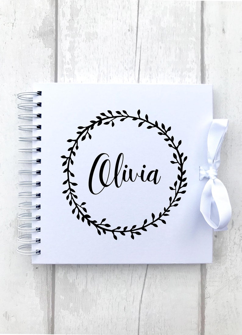 Personalised Name scrapbook / custom message photo album / Etsy