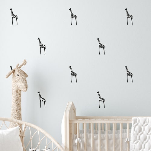 3D Giraffe Wall Decal. Giraffe Nursery Decals. Safari Themed Etsy
