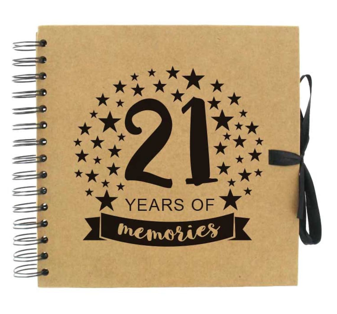 21st Birthday Gift / Personalised Memory Book / 21 Years of Etsy