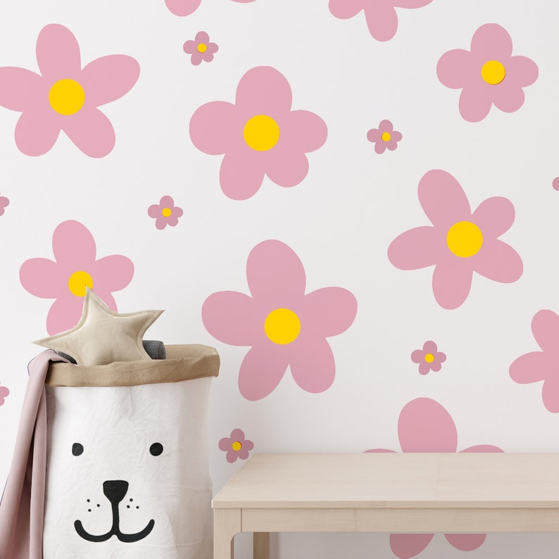 Large Daisy Wall Decals Etsy