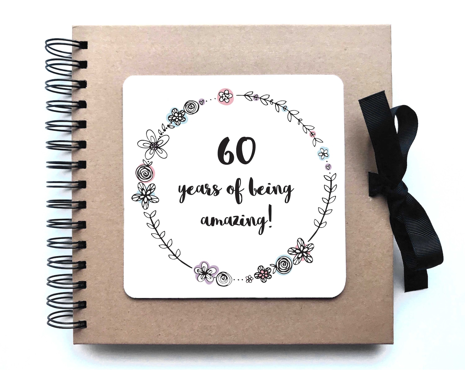 60th birthday scrapbook photo album / party guest book / 60 Etsy