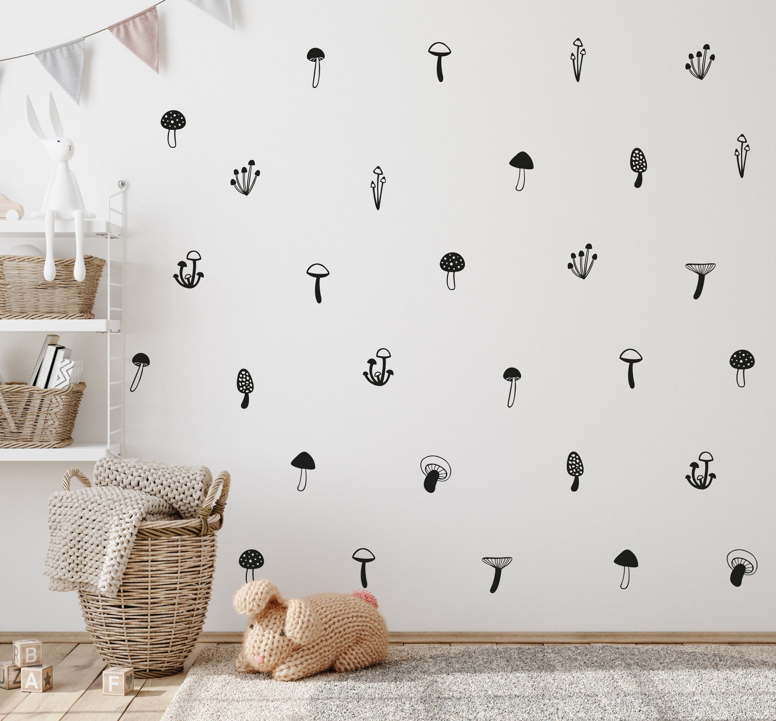 Mushroom Wall Decals Etsy