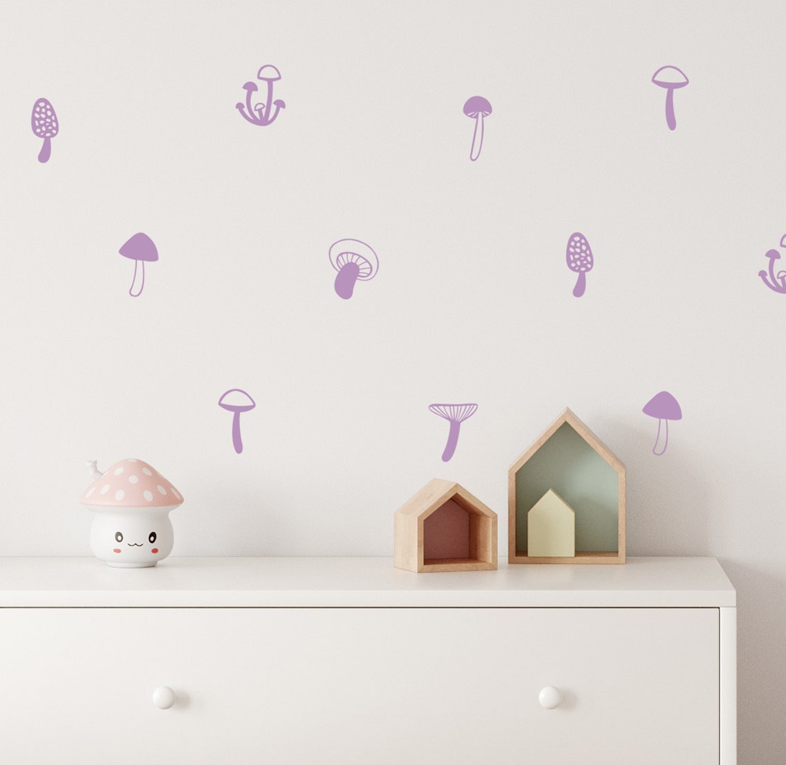 Mushroom Wall Decals Etsy UK