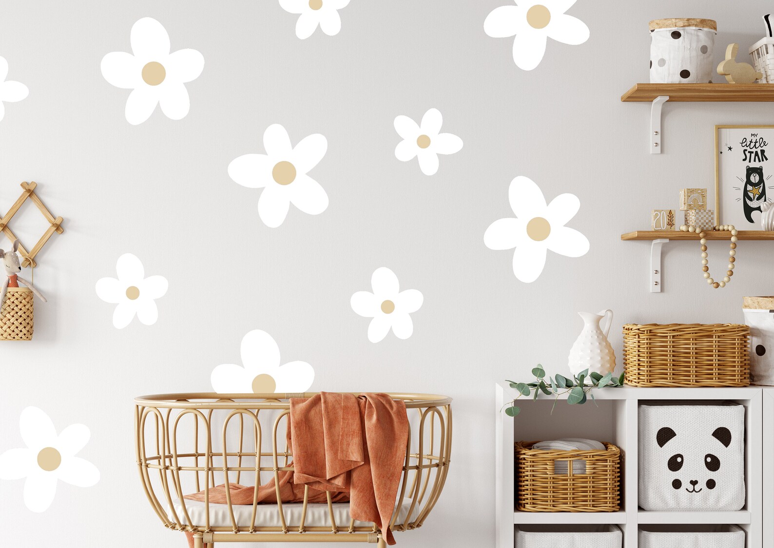 Large Daisy Wall Decals Etsy