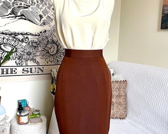 80s Brown skirt size xs