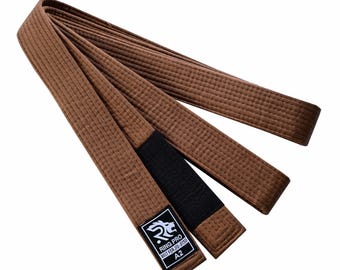 Bruine BJJ-riem – gemaakt van polykatoen Braziliaanse jiu-jitsuriem voor training en competitie | Revansh Sports