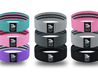 Resistance Bands Set of 3 – Fabric Exercise Bands for Yoga & Strength Training | Ring Pro