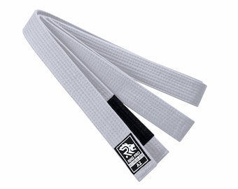 Witte BJJ-riem – gemaakt van polykatoen Braziliaanse jiu-jitsu riem voor training en competitie | Ring Pro