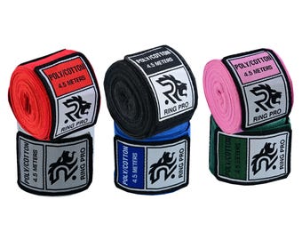 4.5M Hand Wraps – Polycotton Wrist Support for Boxing, MMA & Muay Thai | Ring Pro