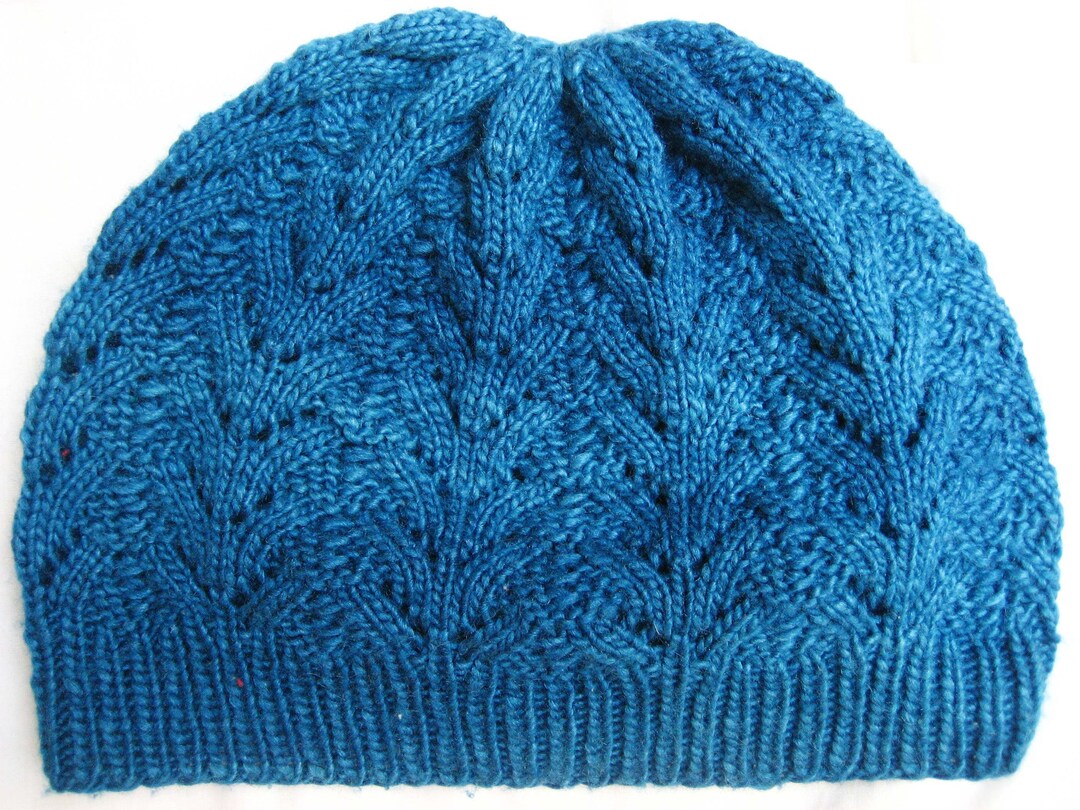 Nordic Lace Hat PDF Knitting Pattern DK Beanie Women's Teens ...