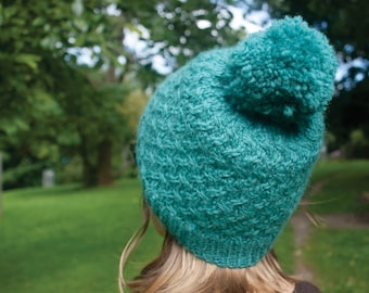 Agnes ~ Strickanleitung Aranwollmütze | Mehrere Größen | Unisex | In Runden stricken