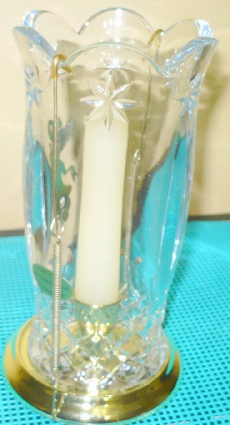 Teleflora Bohemian 24 Lead Crystal Candle Holder W/ Angel Etsy