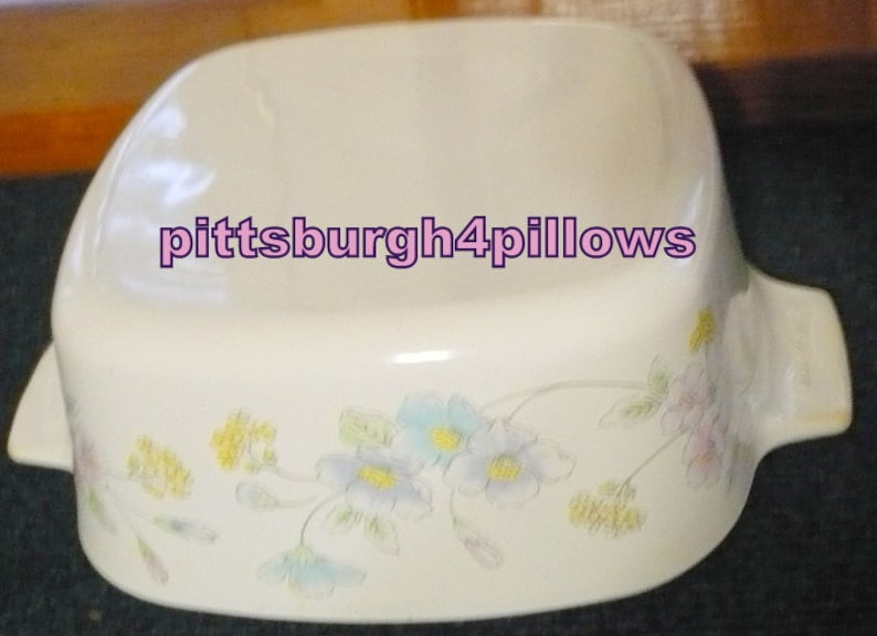 A 1 12 B Corning Ware- Pastel Bouquet Marks from Stove On Bottom No Lid See Description 1.5 Liter EUC