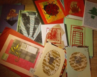 Pack of 10 assorted handmade greeting cards