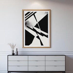 Monochrome Black and White Abstract Harsh Geometric DIGITAL Print