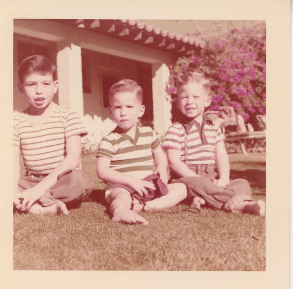 Three Little Boys All In A Row Tidy Little Boy Haircuts Etsy