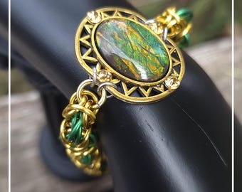 Pulsera de malla metálica de aluminio anodizado