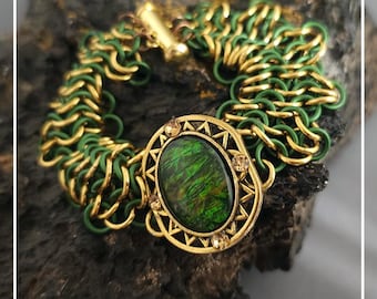 Pulsera de malla metálica de aluminio anodizado