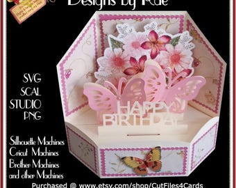 2551 Hex Pop Up Card Card | Multiple Machine Formats