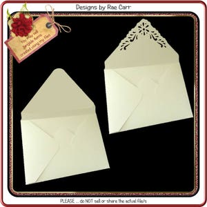 972 sobres gruesos de cartón de lujo / cajas para tarjetas de felicitación / caja para sobres / SVG / FCM / MTC / SCAL / Cricut / Silhouette / Brother