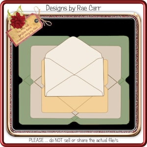 688 Rectangle Envelopes | Greeting Card Envelopes | svg | fcm | mtc | scal | wpc | pdf | cricut | silhouette | brother