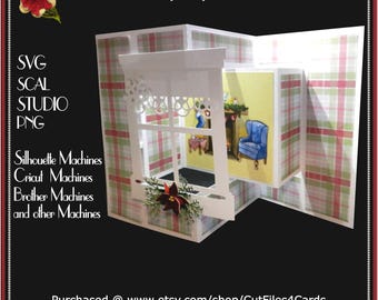 935 Z Fold Window Card Cutting file  *Multiple MACHINE Formats*