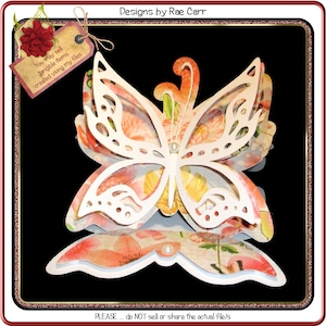 485 Butterfly Easel Card *Multiple MACHINE Formats*