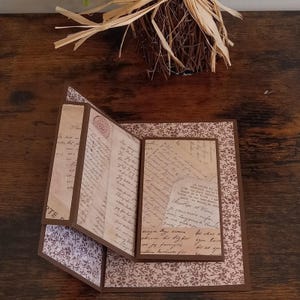 2436 Carte de voeux pliable avec poche cachée pour carte-cadeau ou message *Plusieurs formats de machine*