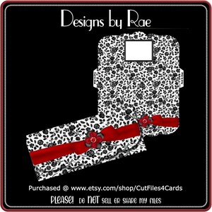 187 Envelope de carteira de dinheiro preto e branco damasco | Formatos HAND & MACHINE