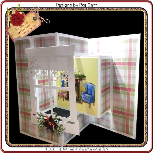 935 Z Fold Window Card Cutting file  *Multiple MACHINE Formats*