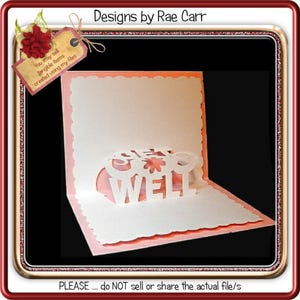 139 Get Well Pop Up Insert  *Multiple MACHINE Formats*