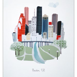 Houston, TX  City Print