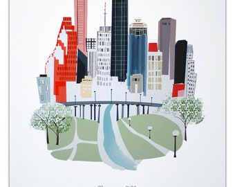 Houston, TX  City Print