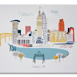 Cleveland, OH City Print image 1