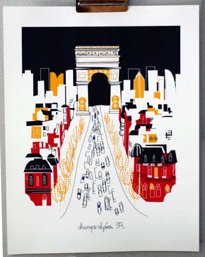 CHAMPS ELYSEES Paris City Print image 4