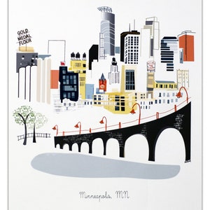 Minneapolis, MN City Print image 1