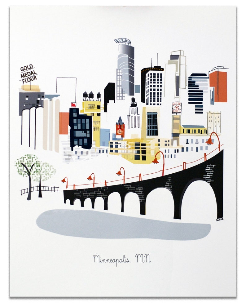 Minneapolis, MN City Print image 1