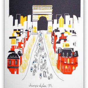 CHAMPS ELYSEES Paris City Print image 1