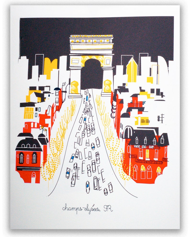 CHAMPS ELYSEES Paris City Print image 1