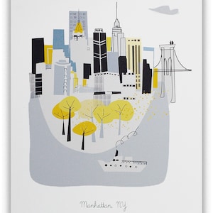 Impression de la ville de Manhattan, New York