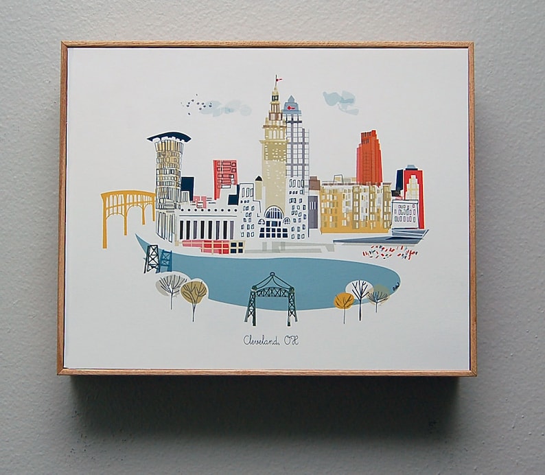 Cleveland, OH City Print image 2