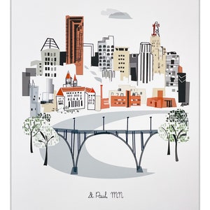 Saint Paul, MN City Print image 1