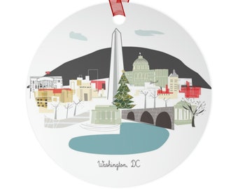 Washington, DC City Lightweight Metal Ornament | | personalized option available