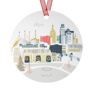 Kansas City, M0 City Lightweight Metal Ornament | | personalized option available