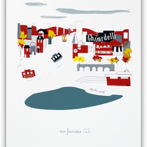 Impresión de la ciudad de San Francisco - Ghirardelli