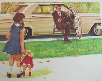 Original Vintage School Classroom Poster Print - Circa 1966 - Stranger Danger //  11" x 14" many others to choose from