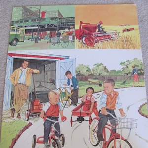 Poster grote vintage geïllustreerde klaslokaal schoolposter 2-zijdig -- 20 x 25" kinderen - veel om uit te kiezen!