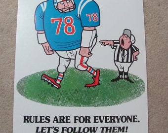 1980's Vintage Safety Workplace Inspirational Cartoon Poster   17" x 22" // Many to choose from!!!